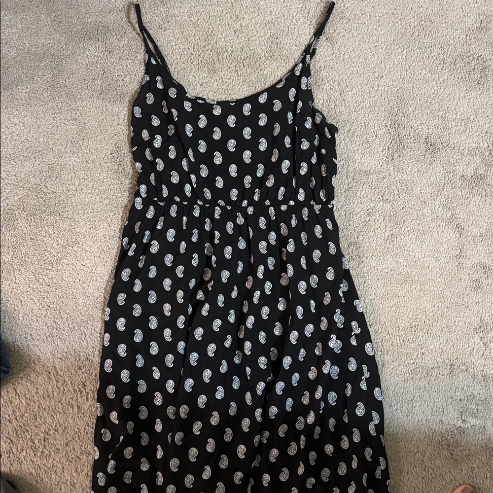 GAP Black and White Polka Dot Midi Dress